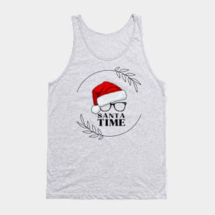 Santa Time (hat and glasses) Tank Top